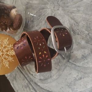 AEROPOSTALE WOMENS NEW BROWN LEATHER BELT SMALL